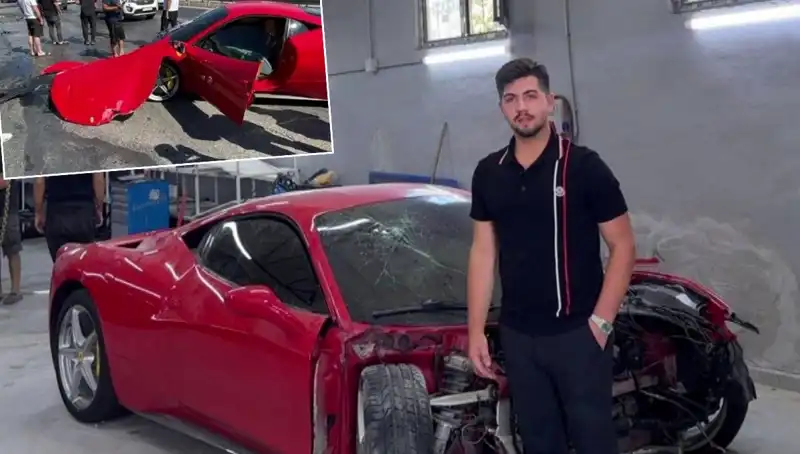 15 Milyonluk Ferrari Hurdaya Döndü: Sahibi Şaşkın ve Üzüntülü