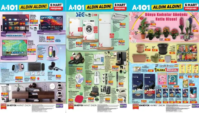 A101 6 Mart Aktüel Ürünlerinde Elektrikli Süpürge ve Televizyon Üniteleriyle Harika Fırsatlar!