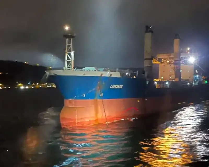 İstanbul Boğazı’nda Kuru Yük Gemisi Arıza Yaptı, Seyirler Durma Noktasına Geldi