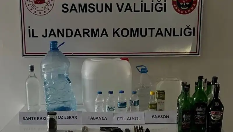 Samsun'da Gerçekleşen Sahte İçki Operasyonunda Litrelerce Ürün Ele Geçirildi!