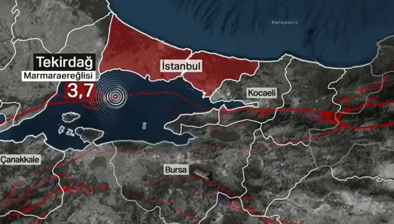 Marmara Denizi’nde Beklenmedik 3,7 Büyüklüğünde Deprem Gerçekleşti!