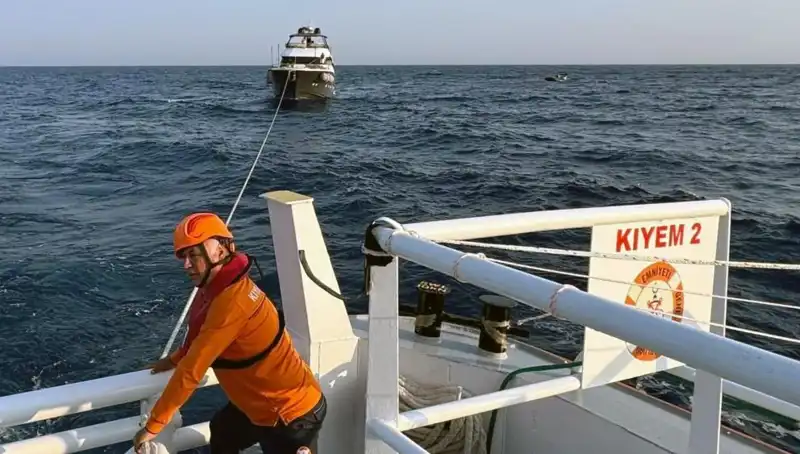 Marmaris Açıklarında Sürüklenen Tekne, Kahramanlarla Kurtarıldı